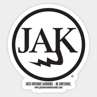 Just Awesome Karaoke - logo (black) Sticker